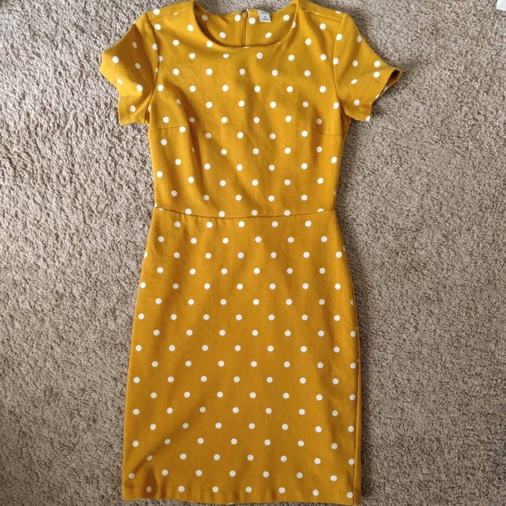 Mustard Polka Dot Dress
